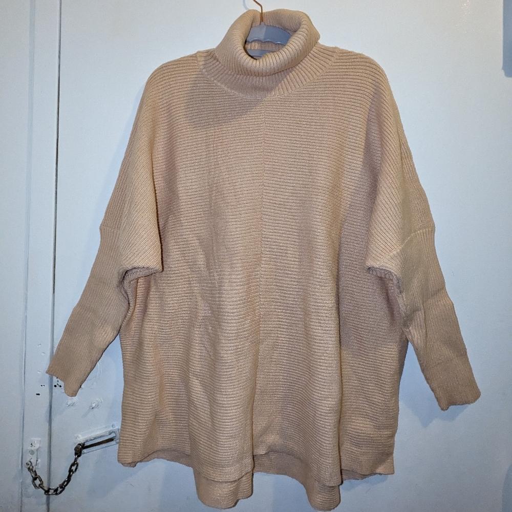 NWOT Womens Long Sleeve Turtleneck Sweaters Oversized Knit Loose Pullover Tunic